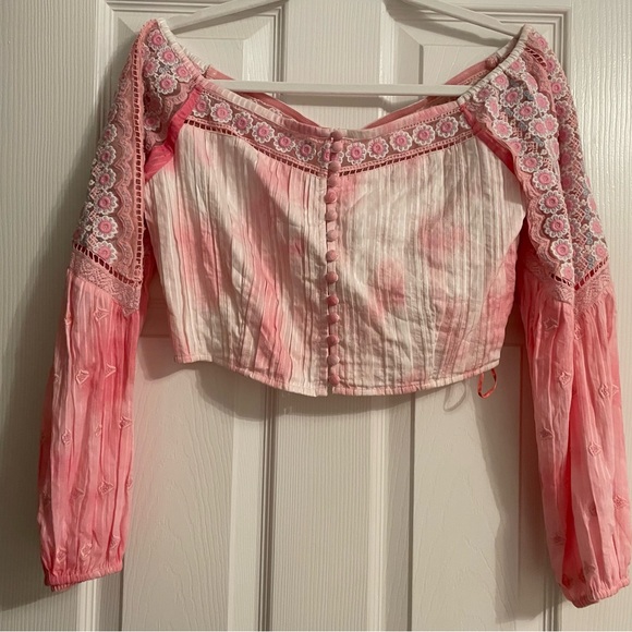 LoveShackFancy Perris Pink Zinnia Crop Top - Sz 6 - Picture 6 of 6